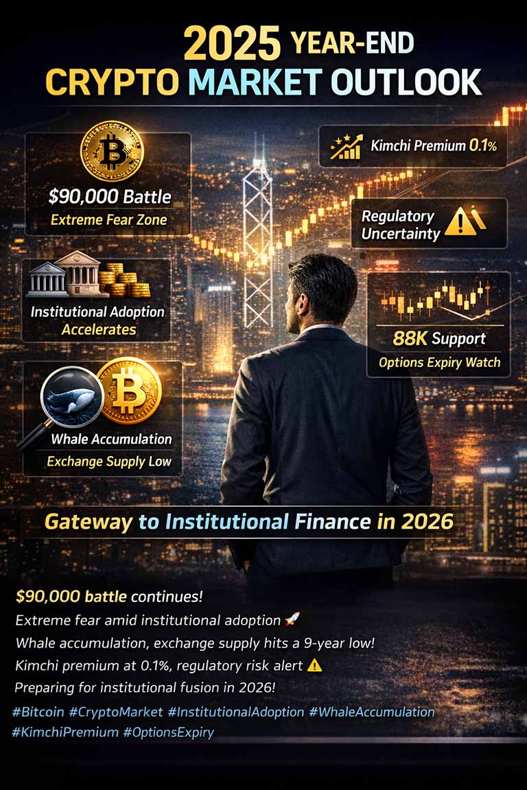 2025년 12월 23일 비트코인 9만 달러 공방전: 업비트 시세 분석 및 2026년 가상자산 대전망
