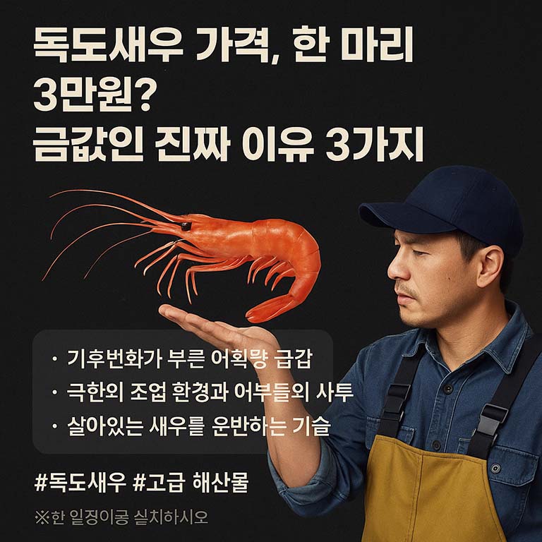 독도새우 가격, 한 마리 3만원? 금값인 진짜 이유 3가지